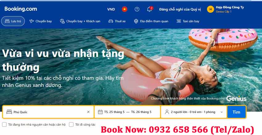 trang website đặt phòng khách sạn online uy tín  - booking